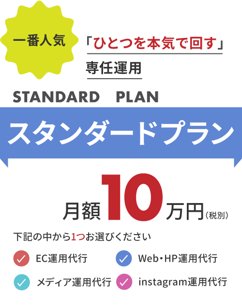 EC・Web・メディア・SNS運用代行|スタンダードプラン